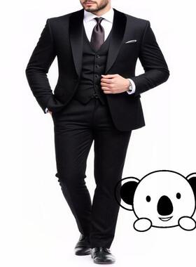 N 87039 Slim Fit Men's Suit Three Piece Set 修身士西装