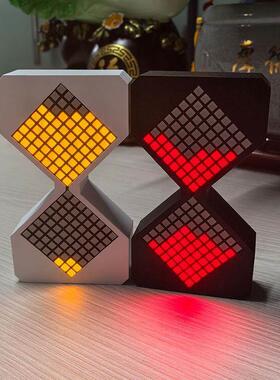 电子沙漏儿童学生计时器家用小沙漏重力传感器桌面解压发光沙漏。
