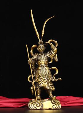 黄铜猴子摆件齐天大圣踏云孙悟空斗战胜佛美猴王家居饰品工艺礼品