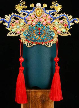 善缘堂神像龙冠凤冠发饰堂口仙家男像体三清头冠金色装饰用品摆件