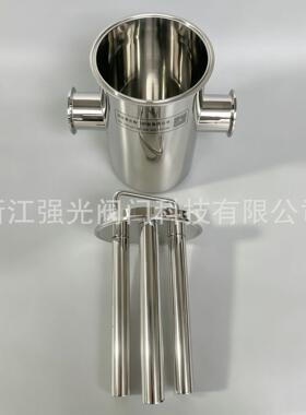 304/316L卫生级食品级不锈钢管道式快装磁性磁棒磁铁除铁过滤器