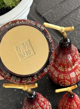 百福葫芦黄铜摆件工艺品工厂直发可开盖纳物存取家居客厅摆件装饰