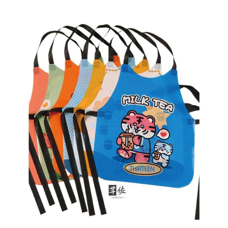 儿童一次性围裙无纺布餐饮专用防水防油小朋友吃饭画画烤肉店火锅,淘宝优惠券,粉丝福利购,淘宝优惠卷