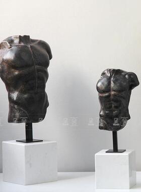 现代简约诧半身寂艺术人雕电塑摆件样板房像酒店客厅FSB785玄关视