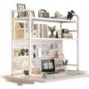 Internet celebrity metal hole board storage rack tabletop bookshelf desk storage decorative rack computer desk display shelf