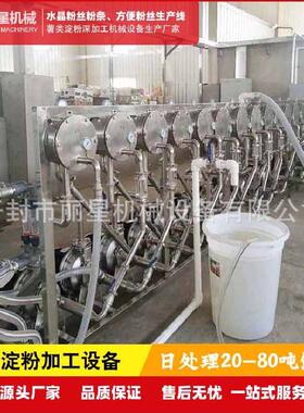 日产5吨自动化红薯淀粉加工设备、红薯淀粉制作机械厂家丽星