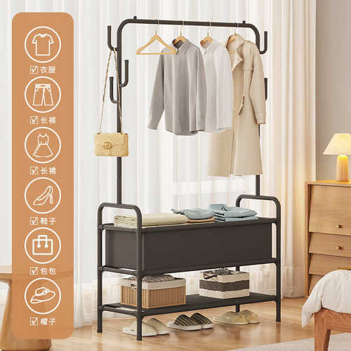挂衣架落地家用简易衣帽架挂衣服架子置物架宿舍卧室帽子收纳架 - 图3