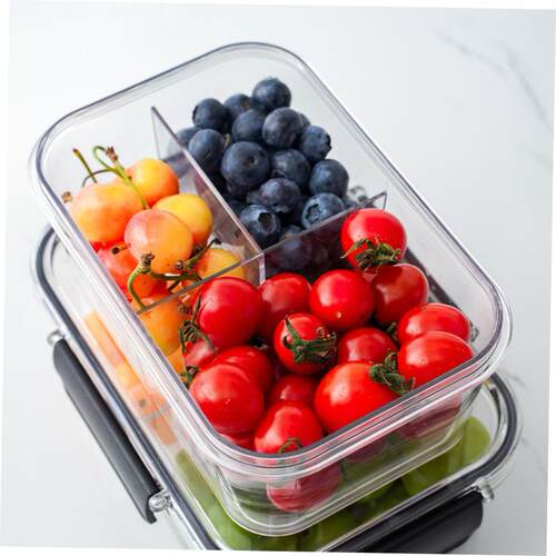 plastic food fruit storage box container lunch fridge big - 图1
