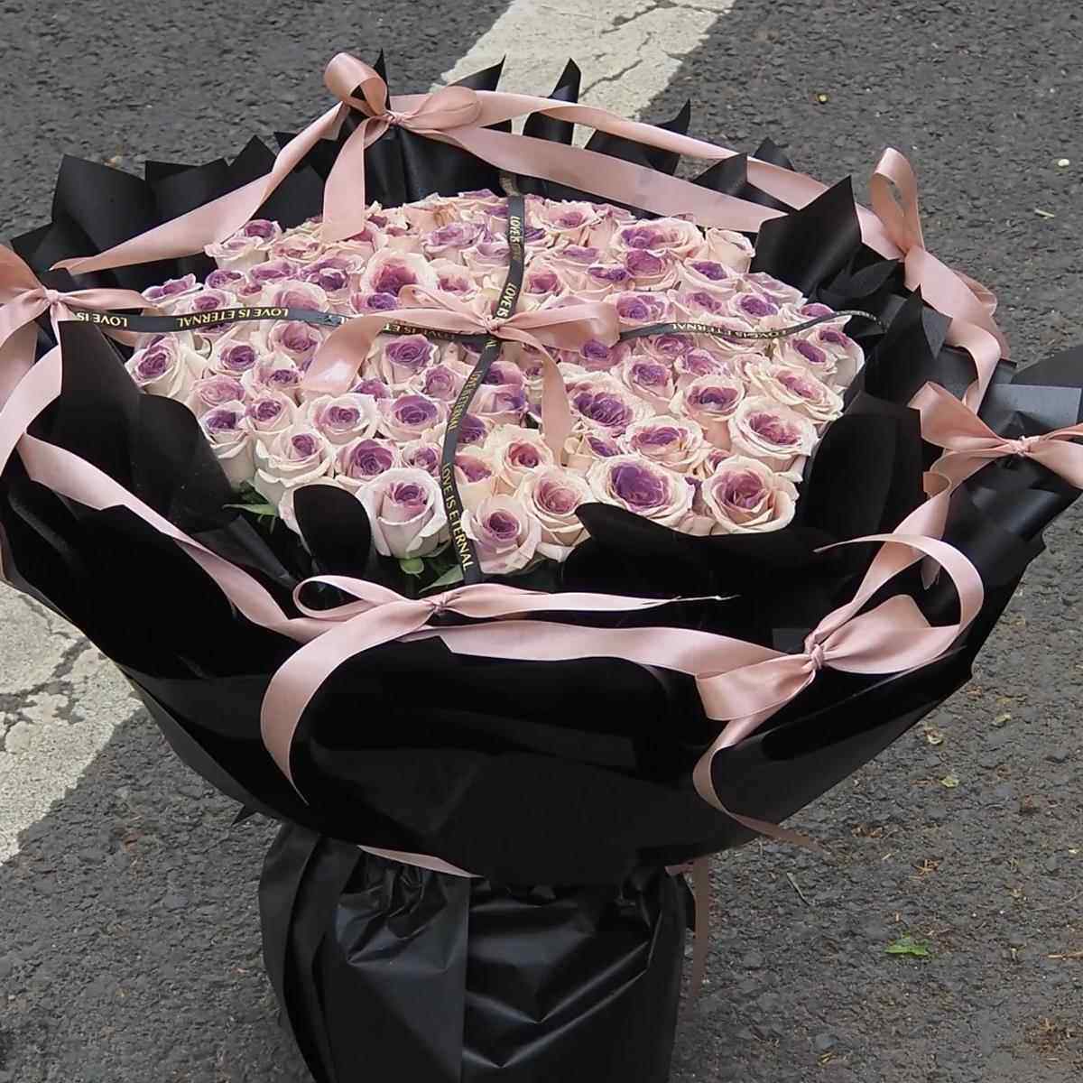 情人节花束包装纸情人节乌梅子酱花束粉色丝带鲜花花束花艺缎带砂,淘宝优惠券,粉丝福利购,淘宝优惠卷