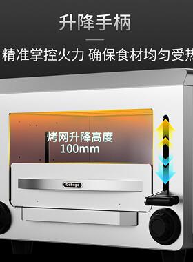 UKOEO高比克N3商用牛排炉不锈钢牛扒炉高温煎牛排电烤肉扒房汉堡