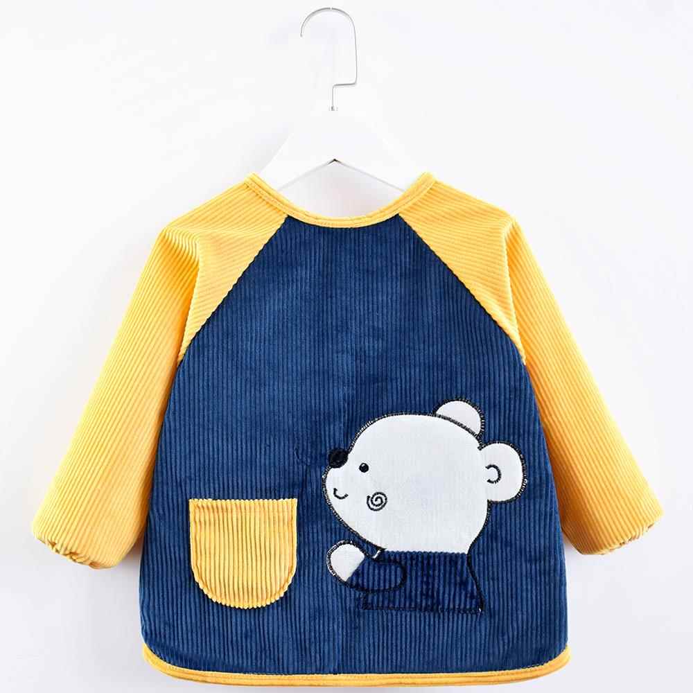 Winter children's smock waterproof and anti-dirty outer wear baby apron baby autumn baby boy and girl eating back wearing bib