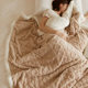 Thickened and warm coral velvet blanket carved double-sided velvet lamb velvet blanket single and double casual nap cover
