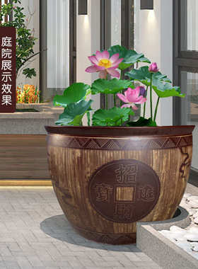 大缸老式景德镇水缸鱼缸特大号睡莲庭院养养鱼荷花古法缸陶瓷缸盆