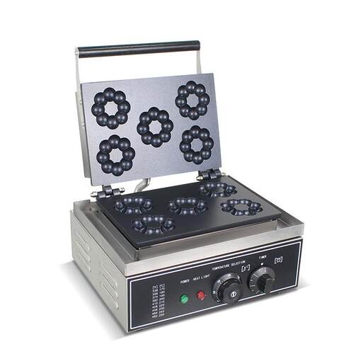 加厚不锈钢商用甜甜圈机双面加热多模具小吃设备电热梅花酥机 - 图1