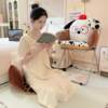 Big-eared dog leopard print seat cushion, backrest, integrated chair cushion, office cushion, dormitory seat butt cushion, bay window pouf