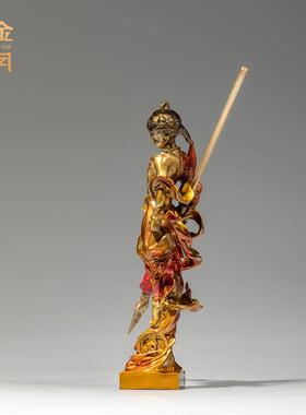铜金岁月哪吒之仙童降世黄铜摆件哪吒神话人物铜工艺品家居铜装饰