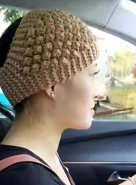 女士遮前额白发的帽子秋冬中老年专用毛线半帽发箍头饰女式冒神器
