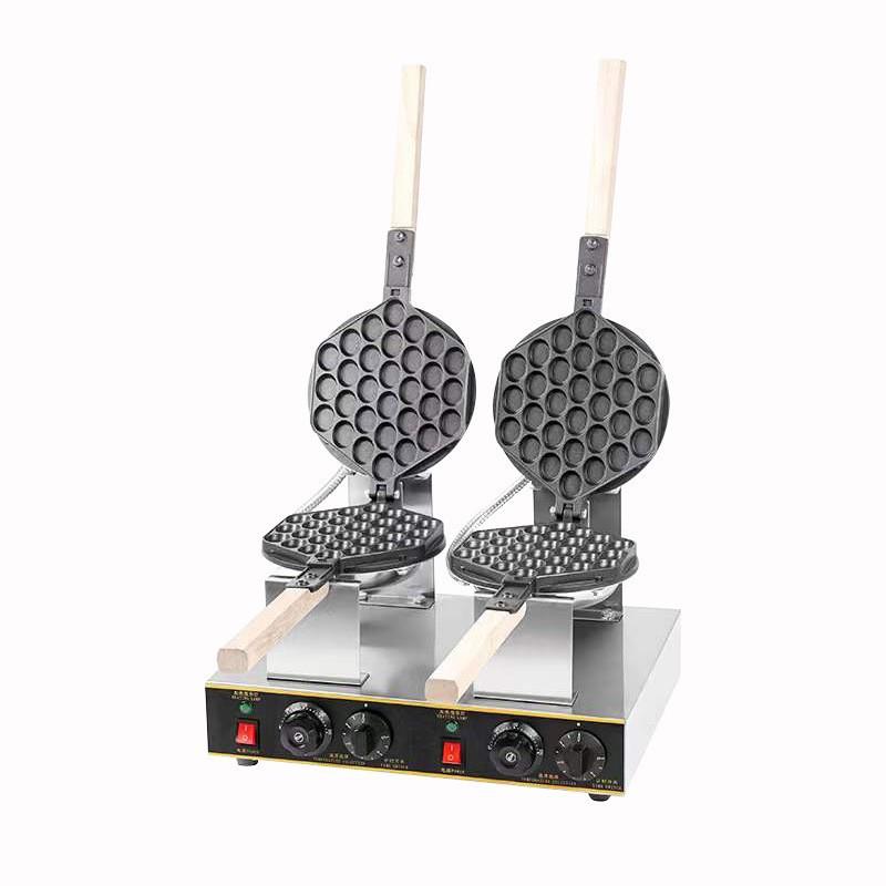 Cross-border hot selling egg waffle machine, commercial scone machine, egg waffle machine, double-head electric heating waffle machine, waffle machine