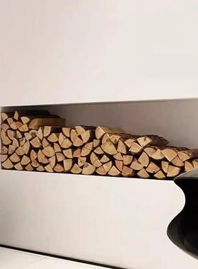 原木木头壁炉装饰摆件取暖木柴客厅背景墙橱窗陈列民宿露营道具木