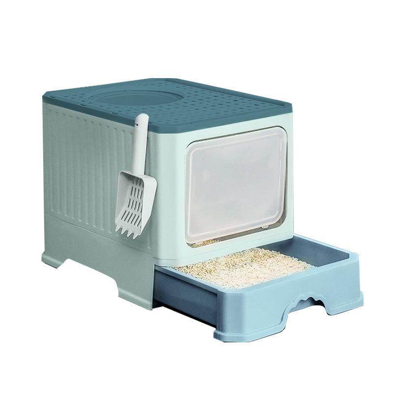 全封闭大号带厕所防折叠砂除臭抽屉式砂猫铲猫新款盆砂带猫,淘宝优惠券,粉丝福利购,淘宝优惠卷