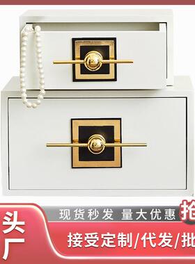 轻奢样板间首饰盒现代家居软装饰品摆件新中式卧室梳妆台化妆品盒