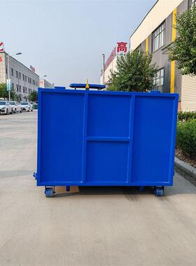 建筑垃圾箱 碳钢材质勾臂垃圾中转箱 能挂车式环卫箱 带轮