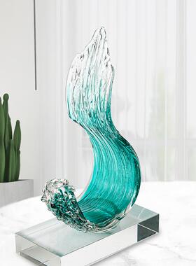 新款轻奢琉璃公工艺品柜摆件家居饰品酒电视高档现代客厅柜玄关办