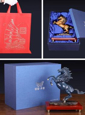 铜梅花鹿摆件水晶树一路有你家居客厅酒柜办公室创意乔迁工艺礼品