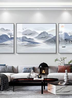 网红客厅装饰山水画挂画大画气高壁沙背景发墙画端现代简约家庭三