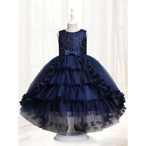 D 23312 Girl's Puffy Tulle Princess Dress 女童蓬蓬纱公主裙 - 图1
