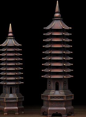 全铜文昌塔摆件13层9层学习宝塔书桌办公室九层十三层装饰工艺礼