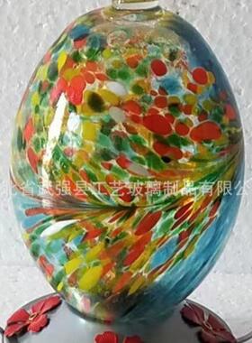玻璃蜂鸟喂鸟器太阳能喂鸟器喂食器喂水器太阳能玻璃灯罩草坪灯