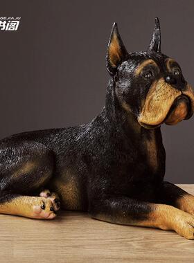 创意仿真BKD2208狗工艺品摆家室内客厅台玄件关柜家居装里饰品猫