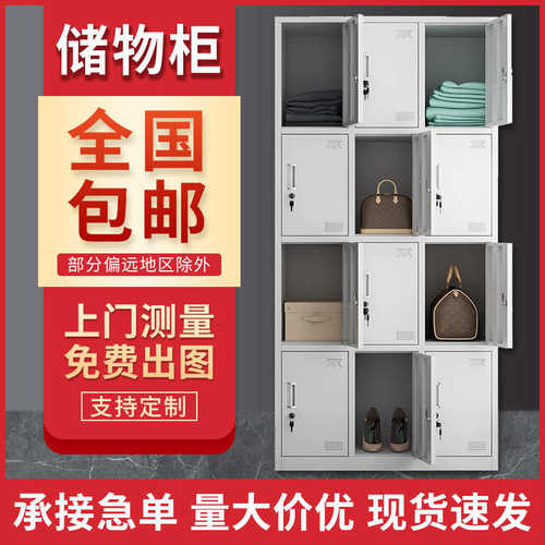 24门铁皮柜工厂鞋柜无尘车间鞋柜 铁皮碗柜二十四门带衣锁文件柜 - 图1