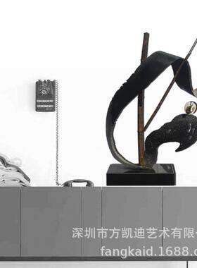 深圳惠州大亚湾酒店铁艺逍遥艺术品造型时尚创意饰软装锻打摆设