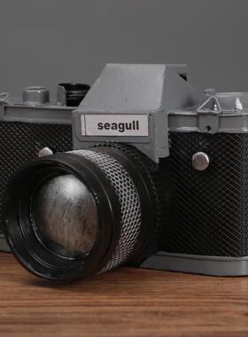 复古老式照相机模型小摆件怀旧店铺酒吧陈列装饰摆设拍照摄影道具