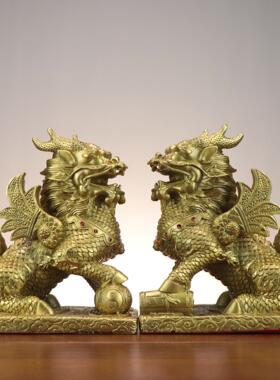 铜麒麟财富麒麟同财富福麒麟工艺品礼品家居摆件