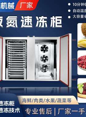 全自动商用果蔬锁鲜立式液氮速冻机风冷海鲜肉类面食液氮速冻柜