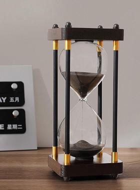 复怀旧时间沙漏计时器3分钟60分摔0025钟0流沙漏斗精致款古防流沙