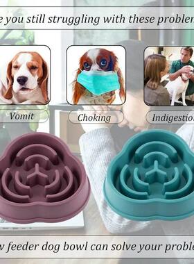 1Pc Pet Anti-choking Slow Food Bowl For Dog & Cat, Slows