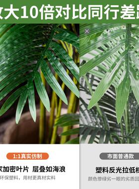 大型彷真绿色植物高端轻奢散尾葵室内假树凤尾竹彷生植物盆栽造景