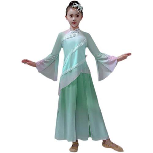 儿童古典出服飘逸演女童练服中JCC国舞功民族舞剧目表演扇舞子舞 - 图3