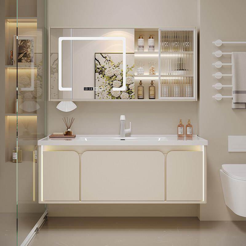 浴室柜组合岩板一体盆陶瓷切角卫生间洗手池储物柜洗漱台盆柜,淘宝优惠券,粉丝福利购,淘宝优惠卷