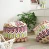 Nordic simple geometric print pouf futon living room balcony tatami mat floor mat thickened bay window mat