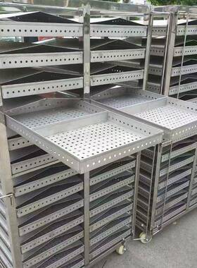 商用不锈钢食品周转车烘培晾干车冷冻不锈钢架子车蒸房转运架子车