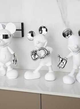 卡通米奇摆件公仔手办家居客厅电视柜装饰品网红老鼠软装轻奢酒柜