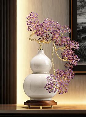 紫气东来垂花大葫芦件高档客厅玄号关装饰办大麦葫芦品公室乔摆迁