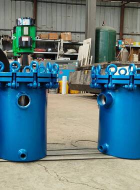 工业泵滤通器316L 30不锈钢快开式4篮式过滤蓝器管道直平608底除