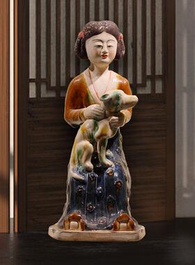 博逸轩洛阳唐三才夫人饰品胖姑娘陶询客厅入口装饰工艺品陶瓷饰品