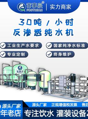 富事泉工业生产用水厂家全自动15吨去离子水处理反渗透纯水设备